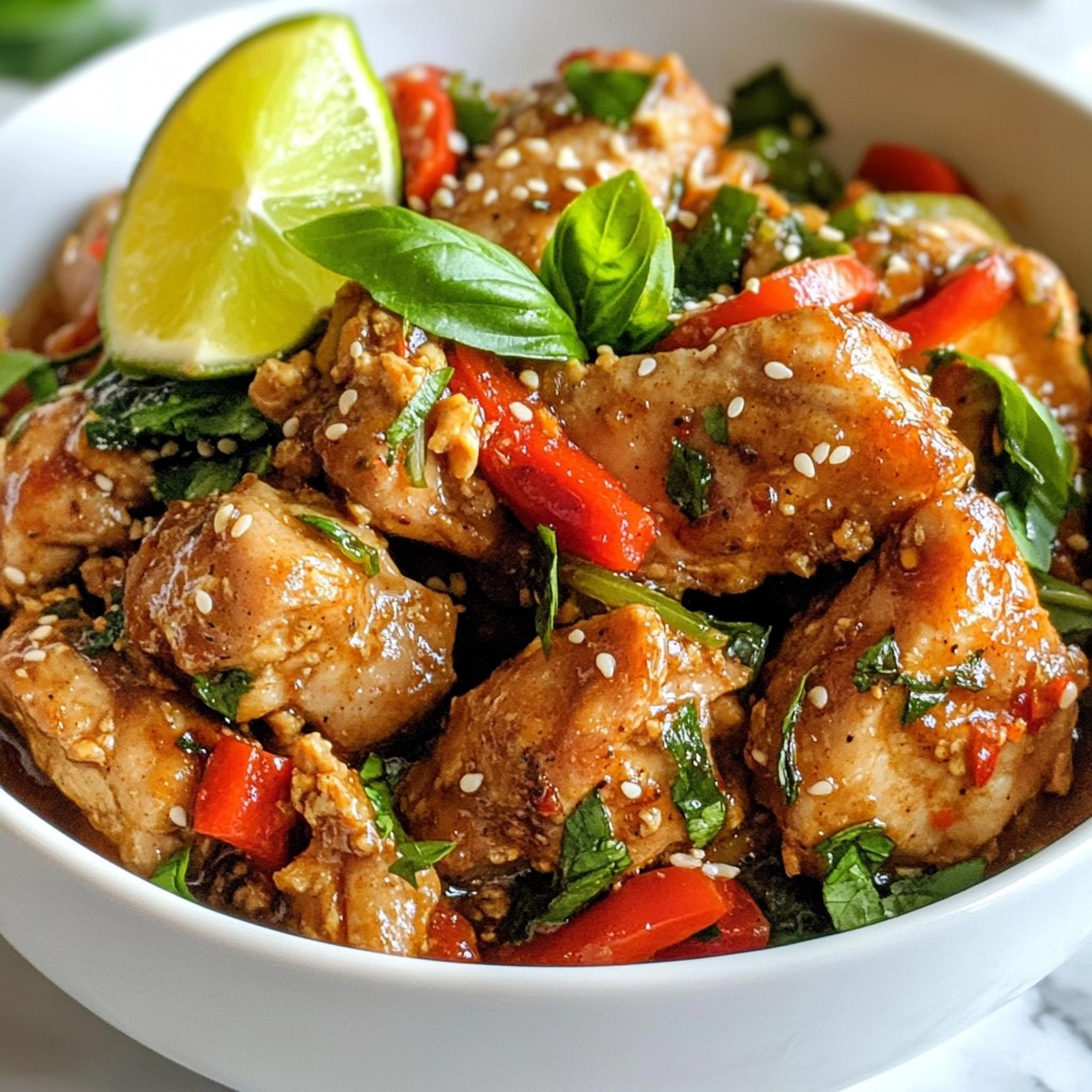 Spicy Thai Basil Chicken Flavorful Weeknight Dinner