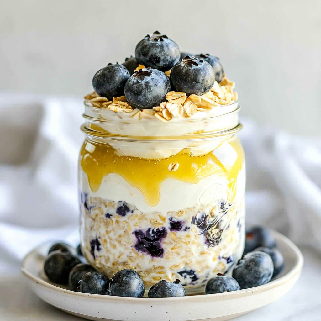 Blueberry Cheesecake Overnight Oats Tasty Breakfast Treat