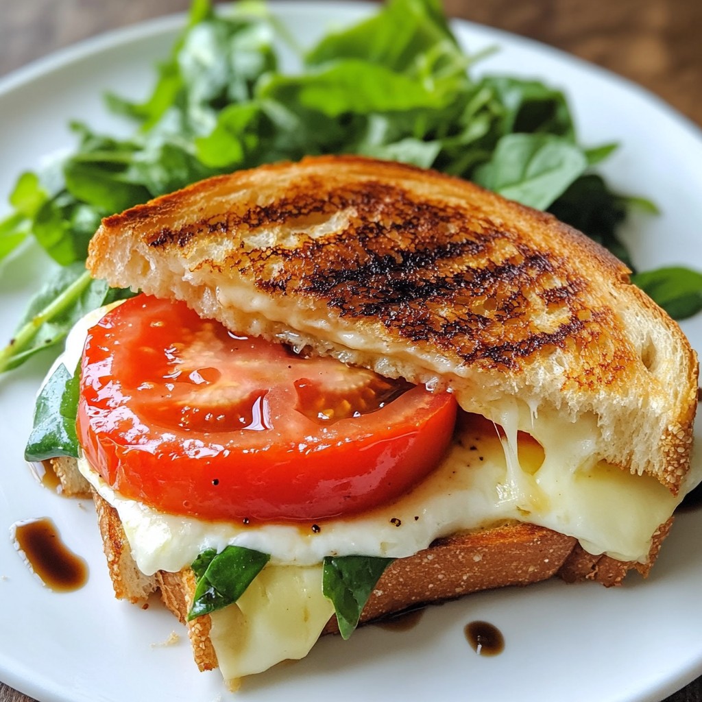 Caprese Grilled Cheese Sandwich Bold and Flavorful Bite