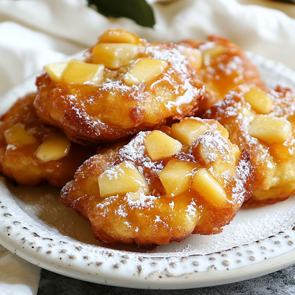 Maple Glazed Apple Fritters Tasty and Simple Recipe