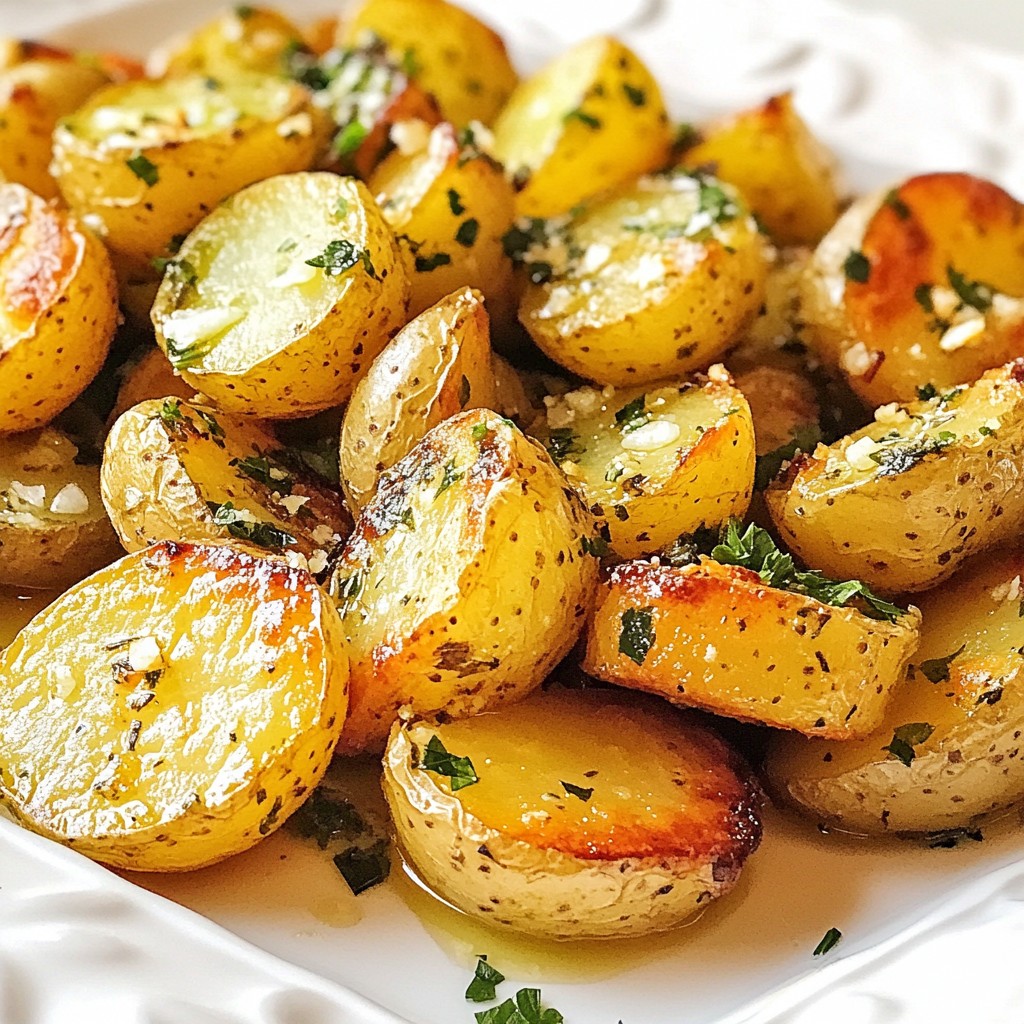 Garlic Herb Roasted Baby Potatoes Simple and Tasty