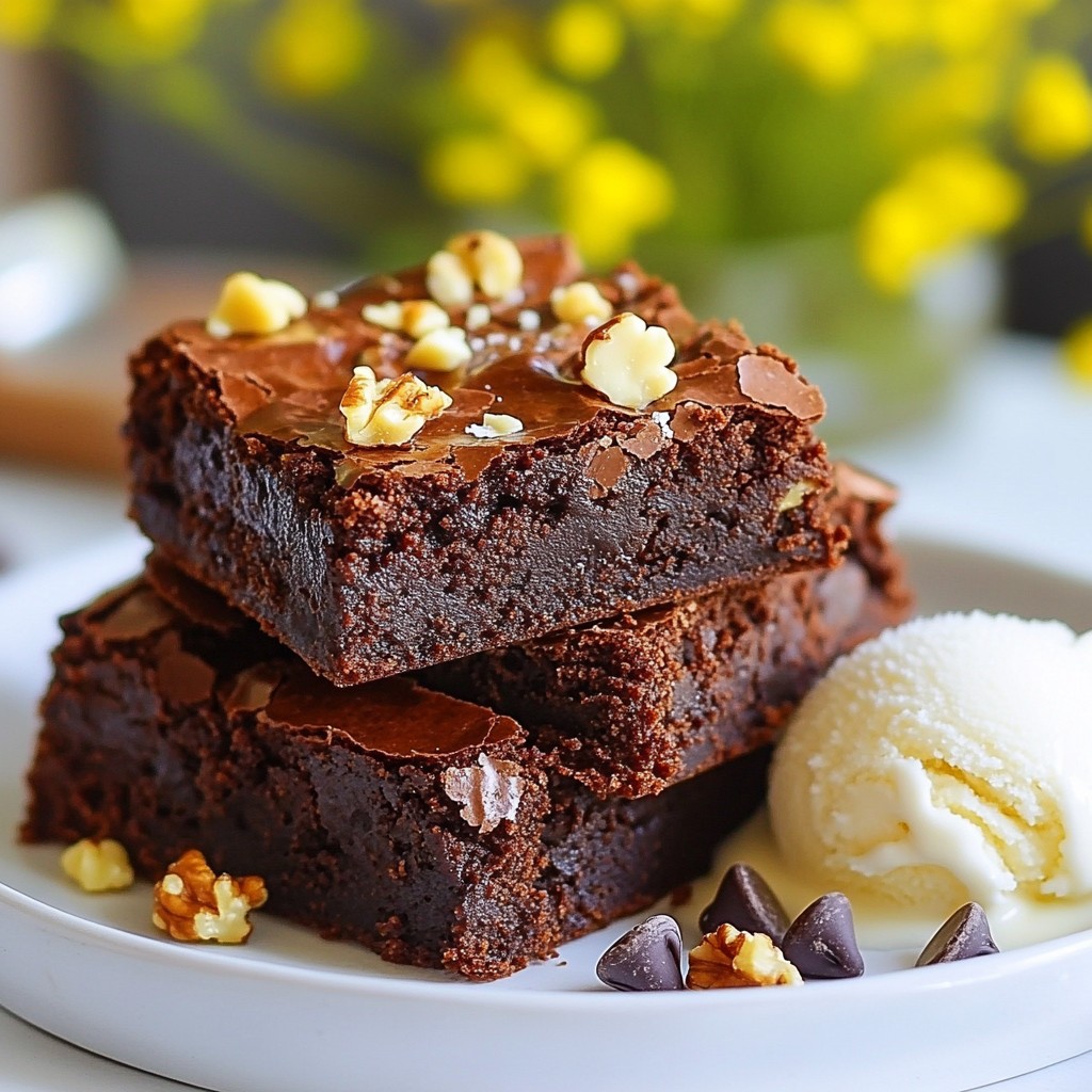 Mocha Fudge Brownies Indulgent Easy Dessert Recipe