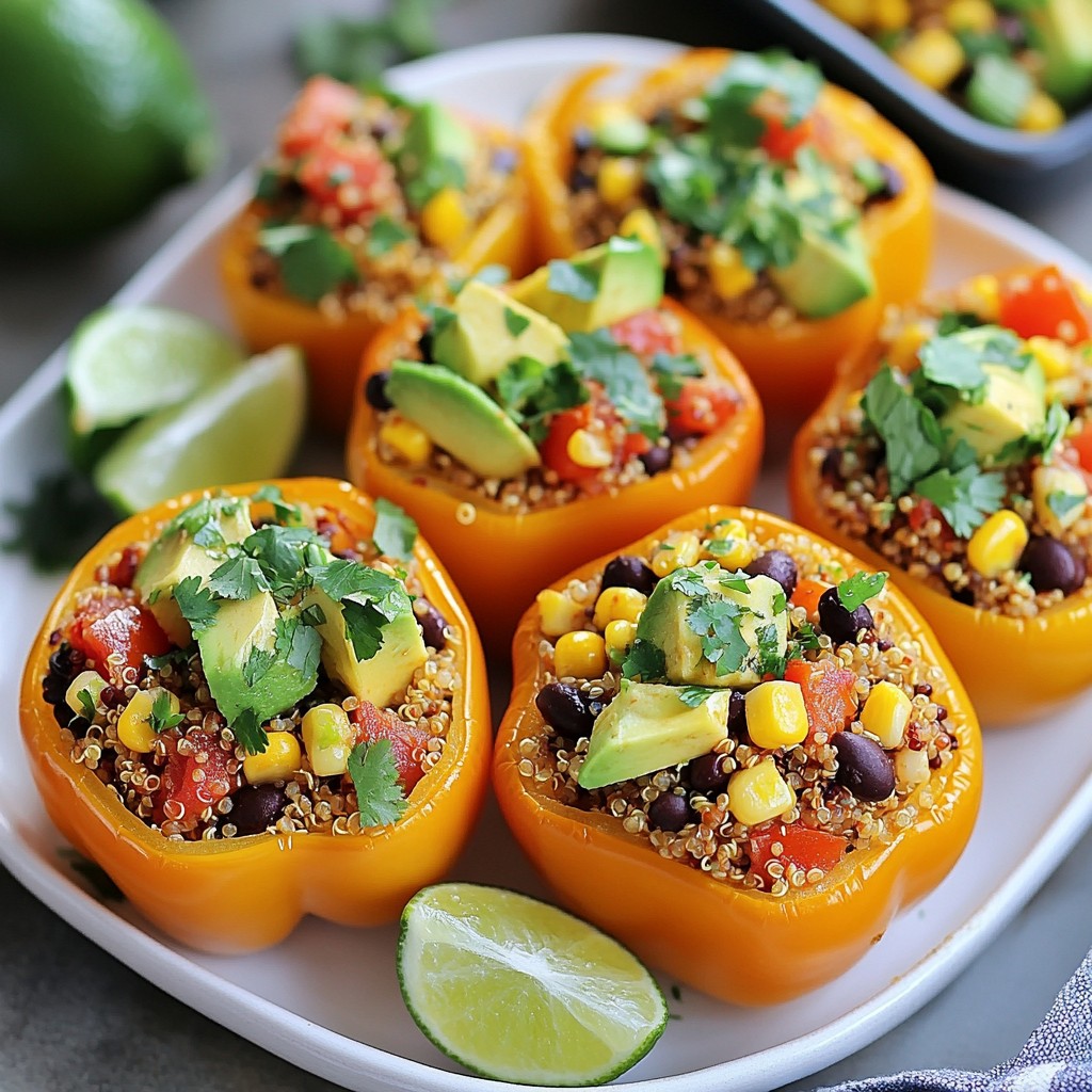 Southwest Quinoa Stuffed Peppers Flavorful and Healthy