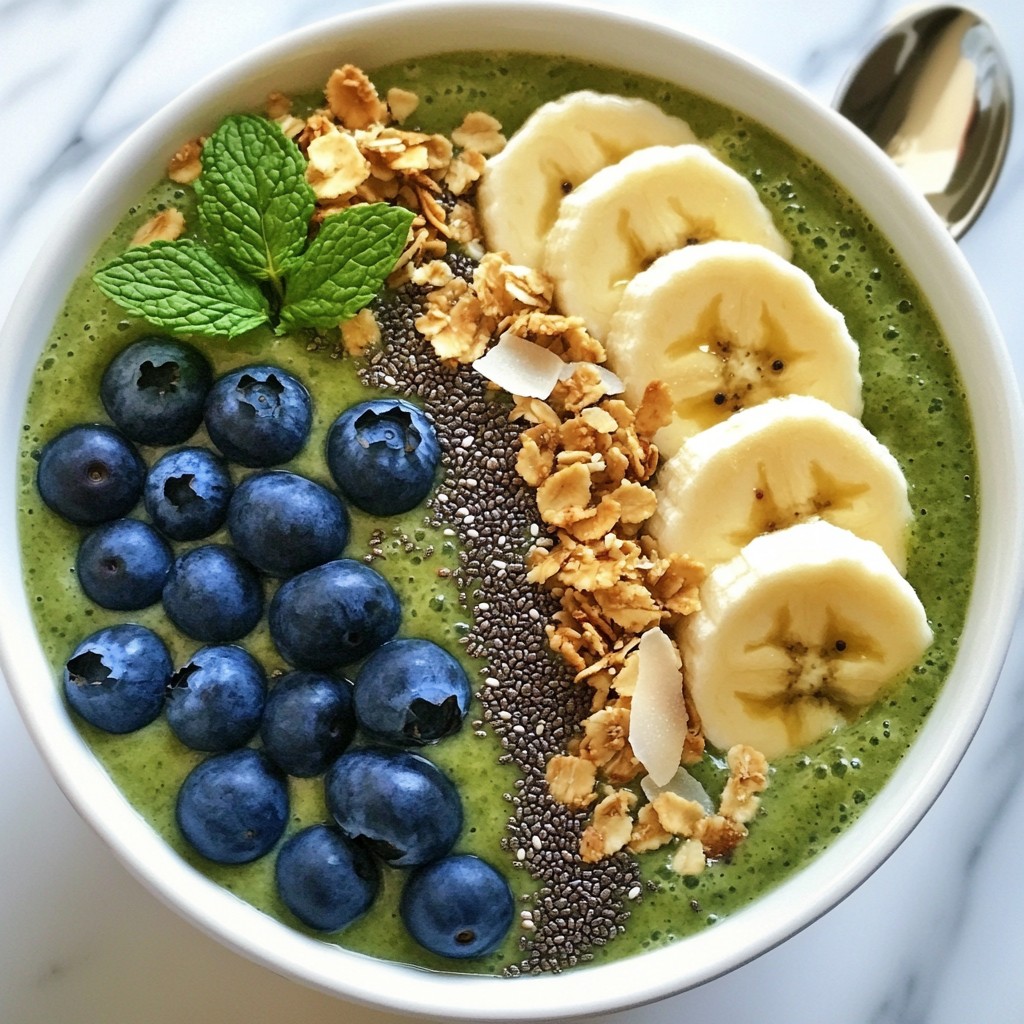 Blueberry Matcha Smoothie Bowl Energizing and Delicious
