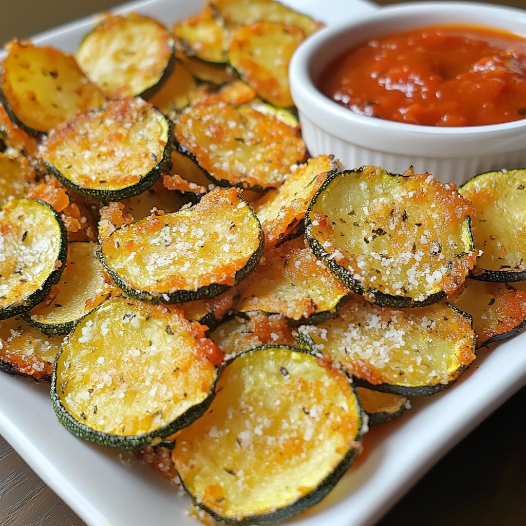 Garlic Parmesan Zucchini Chips Crispy Snack Delight
