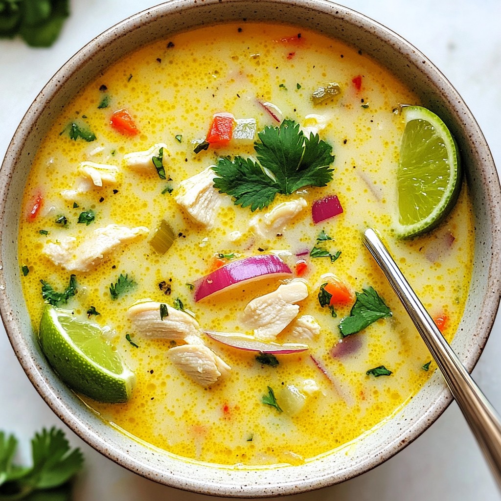 Coconut Lime Chicken Soup Flavorful and Simple Dish