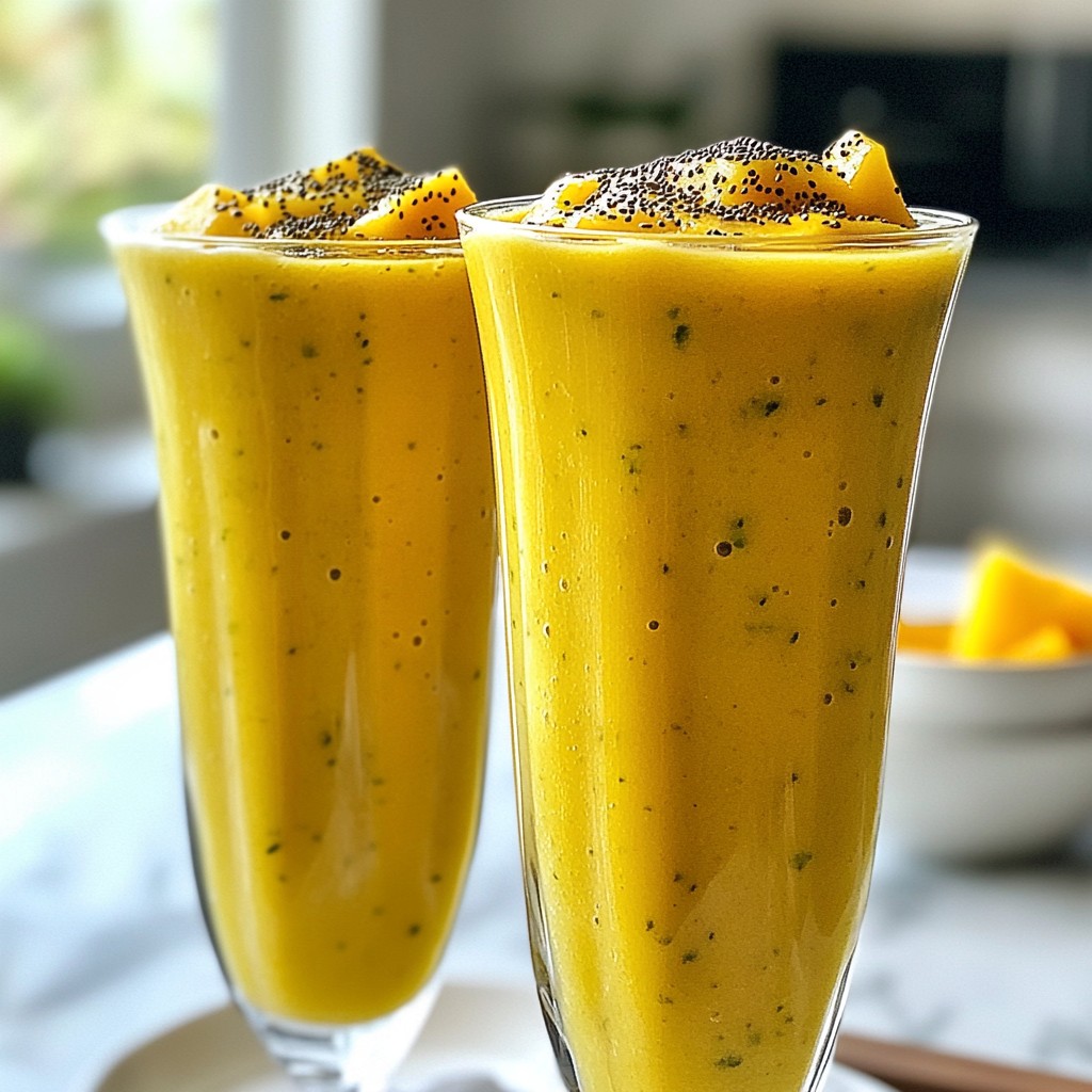 Mango Lime Energy Smoothie Refreshing and Nutritious Drink
