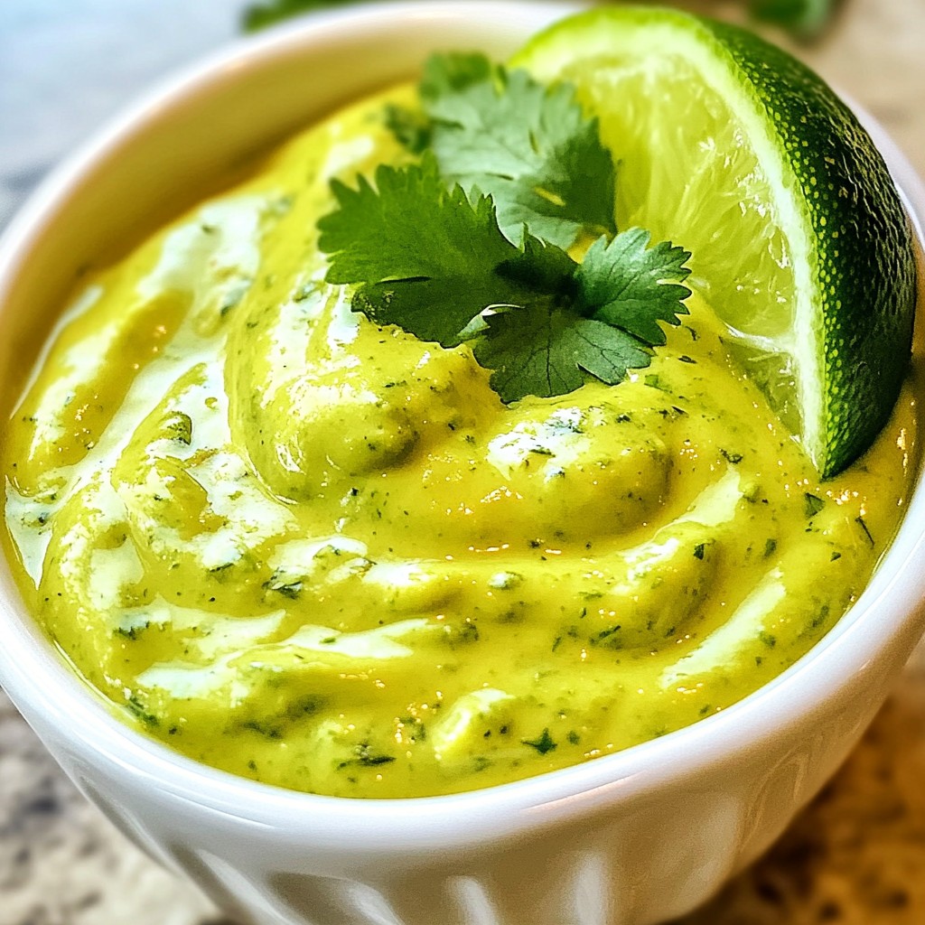 Avocado Cilantro Lime Dressing Fresh and Flavorful Mix