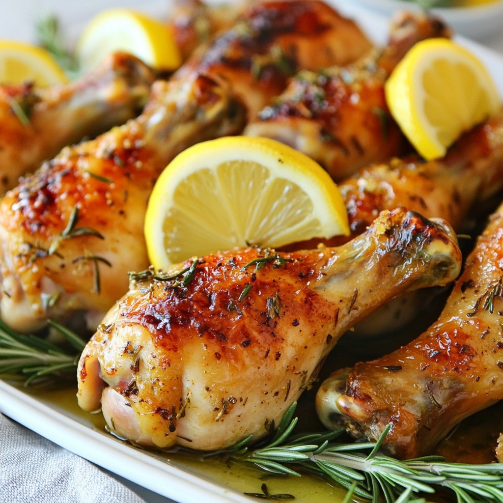 Lemon Herb Roasted Chicken Drumsticks Easy and Tasty