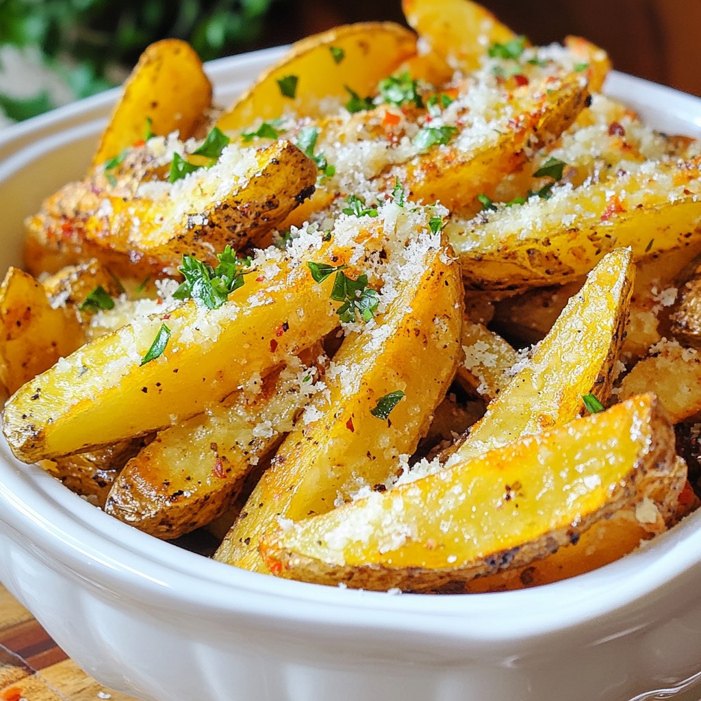 Spicy Garlic Parmesan Fries Crunchy and Flavorful Treat