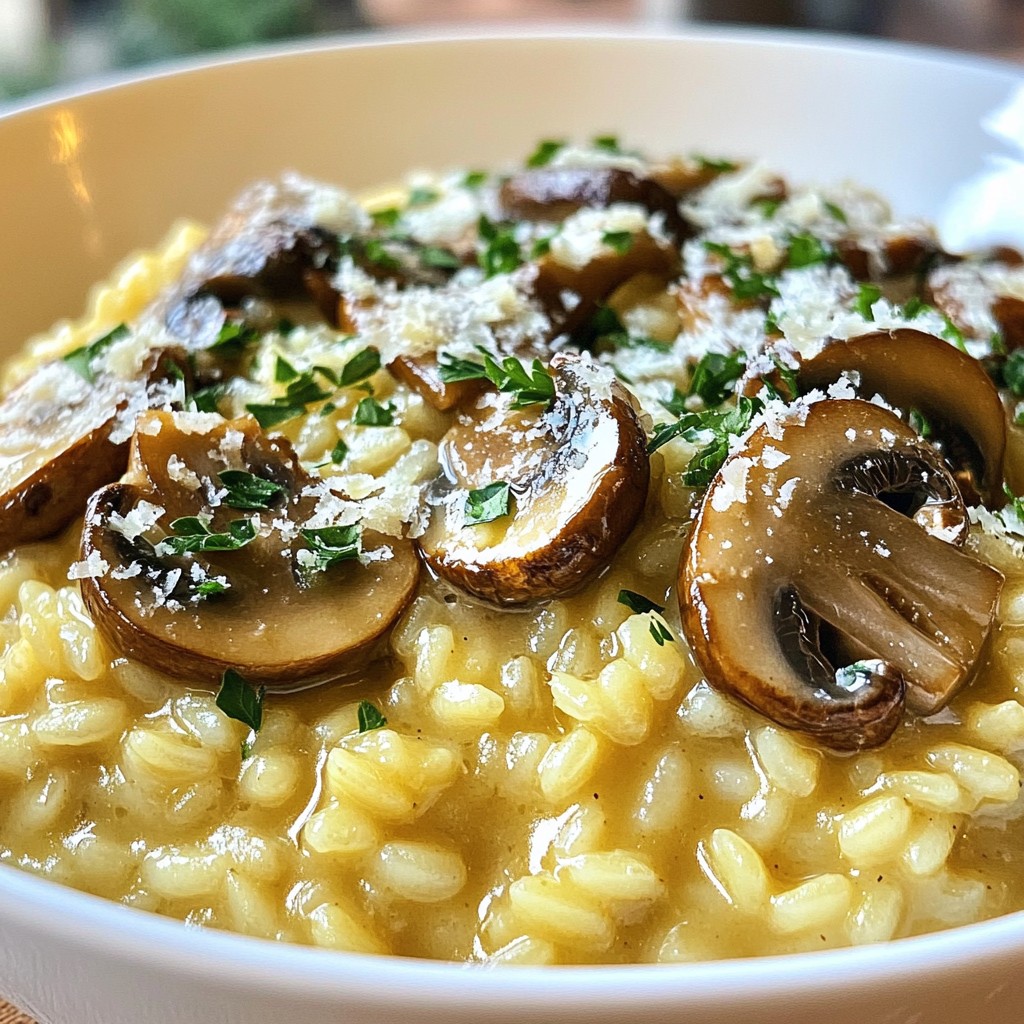 Creamy Mushroom Risotto Simple and Flavorful Dish