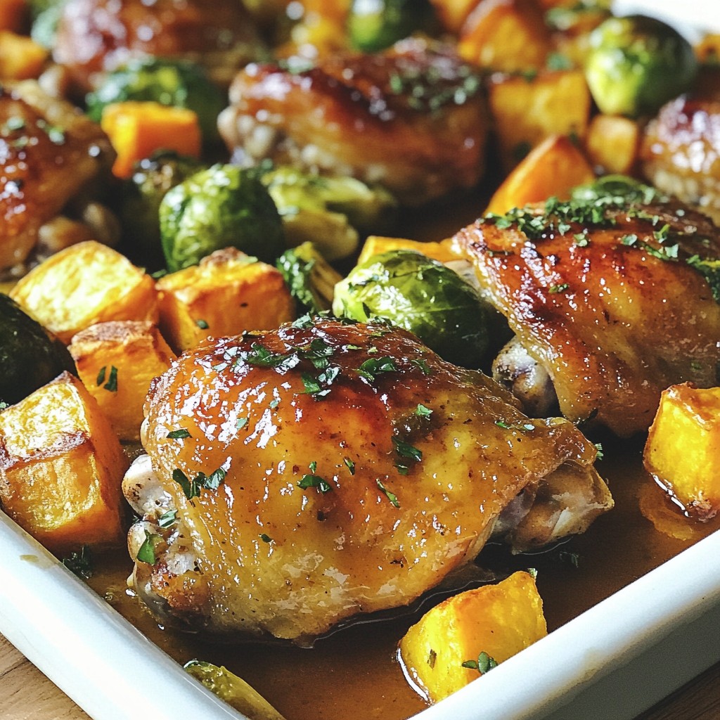 Maple Dijon Chicken Thighs Sheet Pan Delight