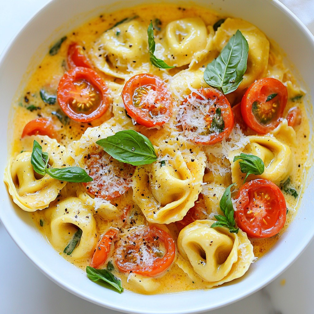Creamy Tomato Basil Tortellini Simple and Tasty Meal