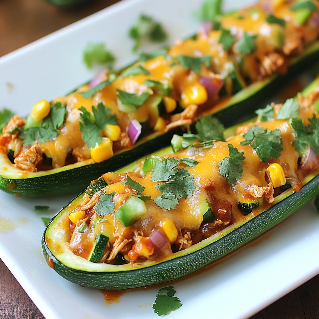 BBQ Chicken Zucchini Boats Flavorful and Easy Meal