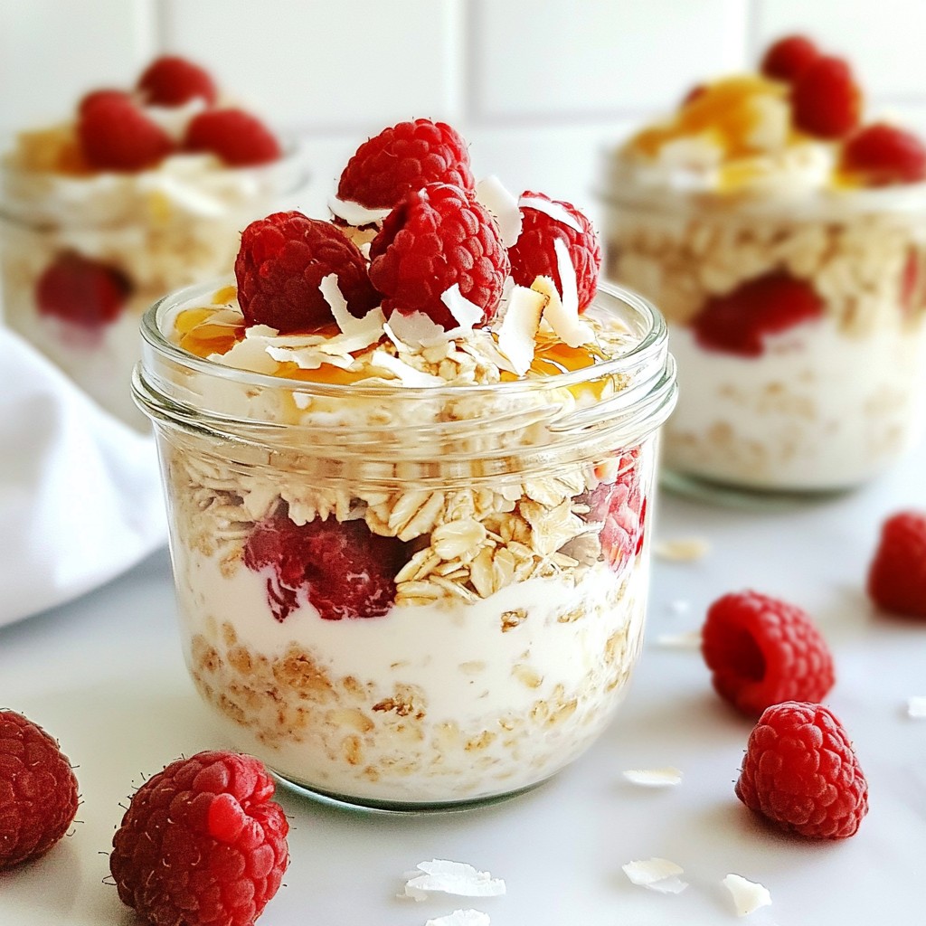 Raspberry Coconut Overnight Oats Flavorful Start