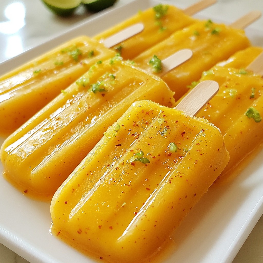 Mango Chili Lime Popsicles Refreshing Summer Treat