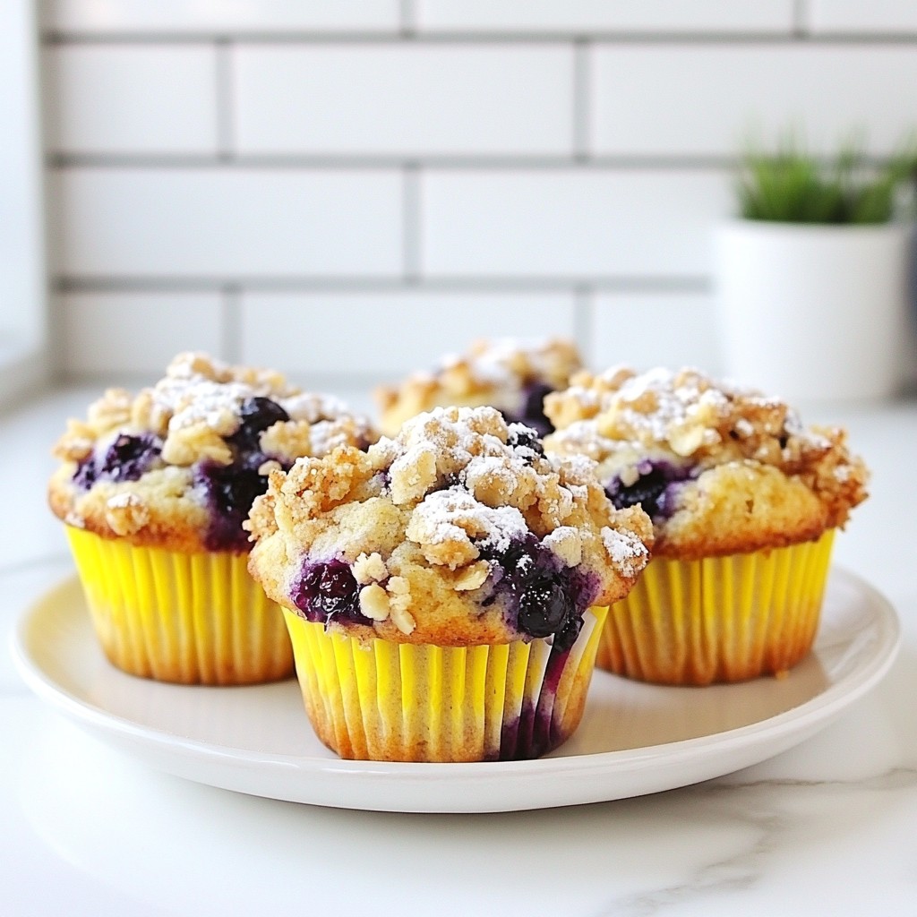 Blueberry Crumble Muffins Simple and Tasty Recipe