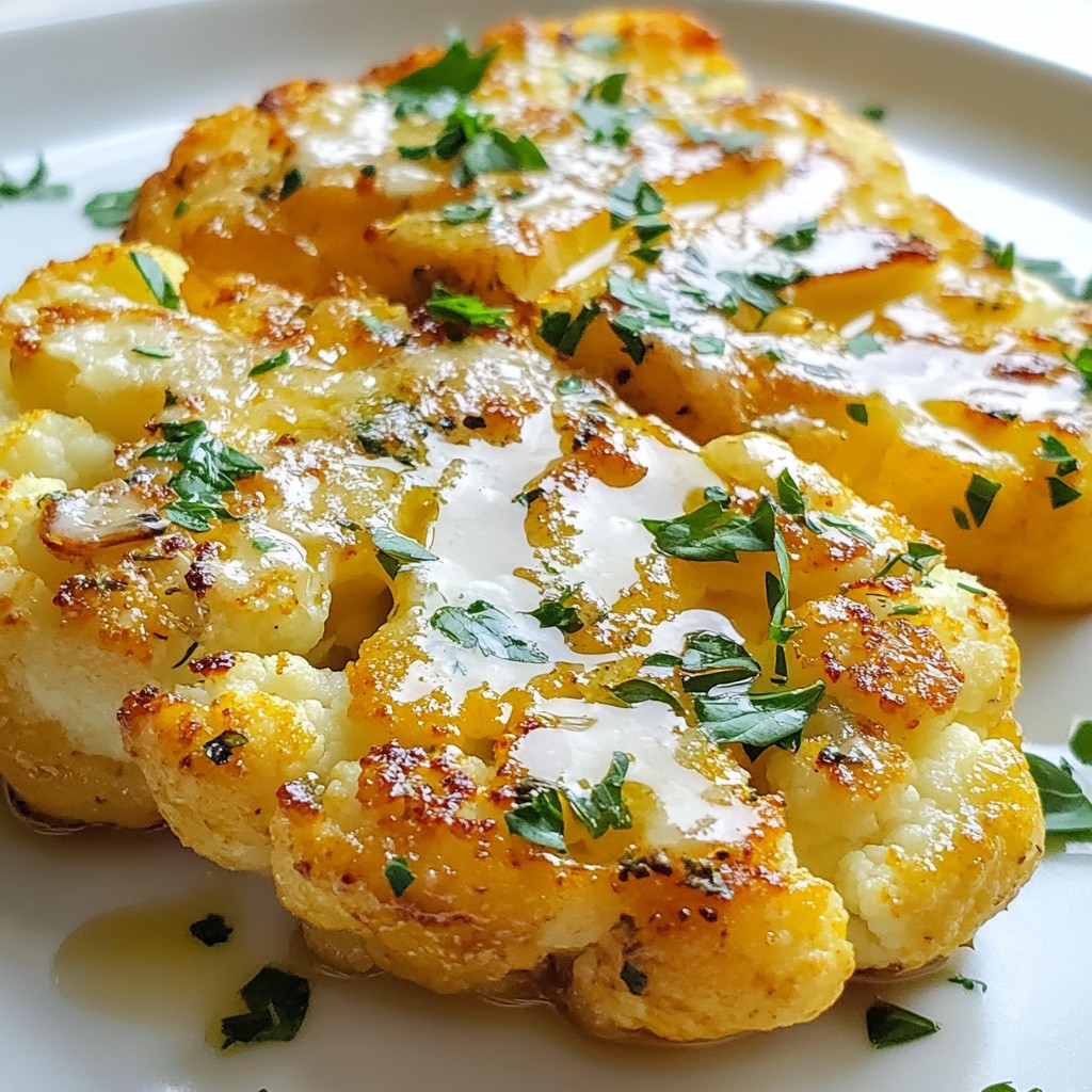 Roasted Garlic Parmesan Cauliflower Steaks Delight