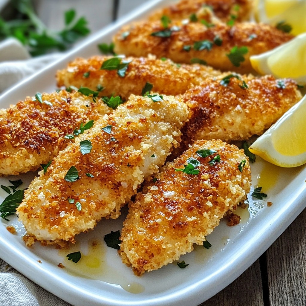 Garlic Parmesan Chicken Tenders Crispy and Easy Recipe