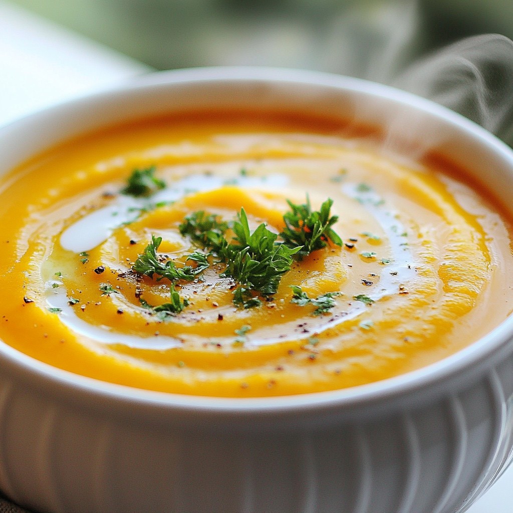 Savory Sweet Potato Apple Soup Healthy and Delicious
