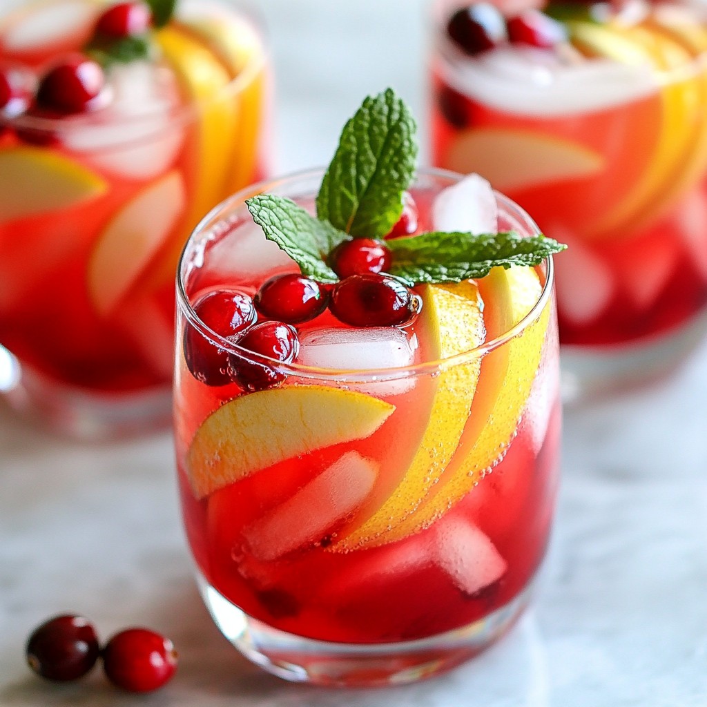 Holiday Cranberry Apple Sangria Flavorful Party Drink