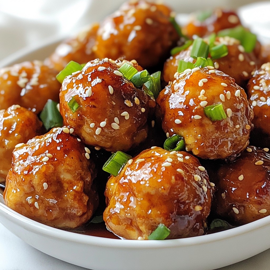 Honey Garlic Chicken Meatballs Flavorful And Easy Recipe
