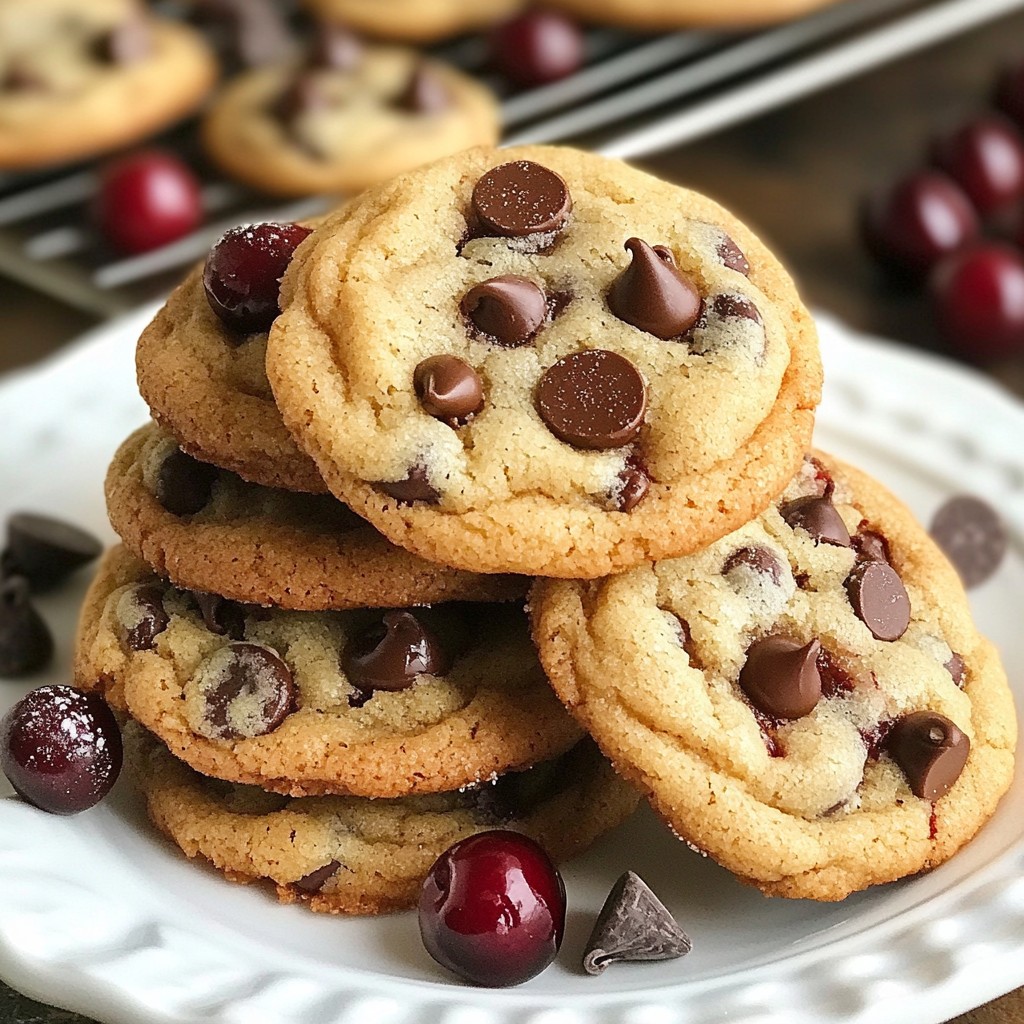 Cherry Chocolate Chip Cookies Delightful Flavor Treat