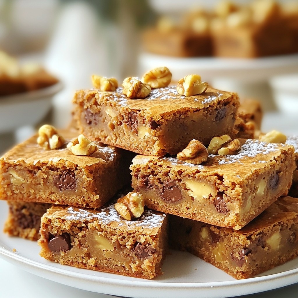 Vegan Chocolate Chip Blondies Delightful Dessert Recipe