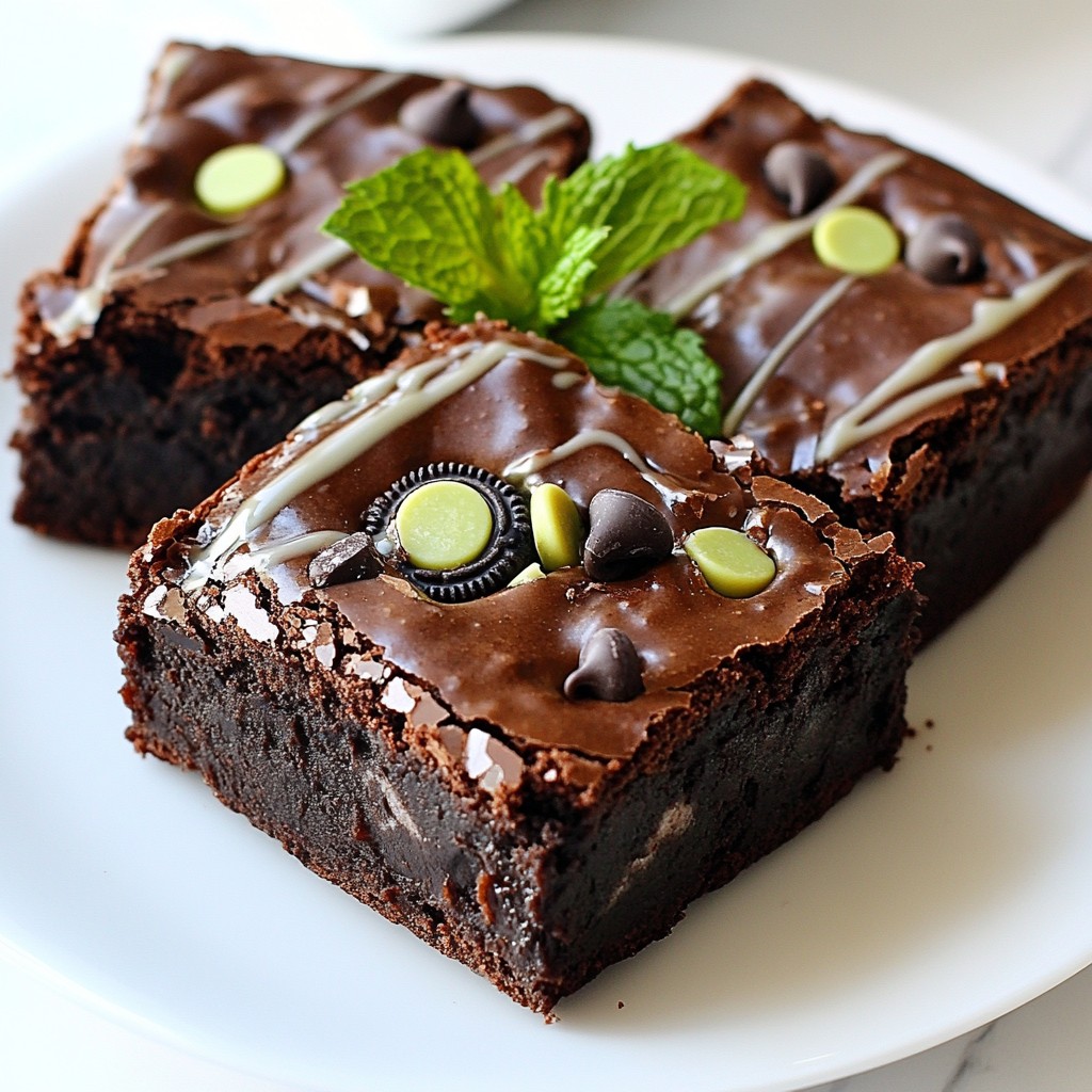 Chocolate Mint Oreo Brownies Smooth and Rich Delight
