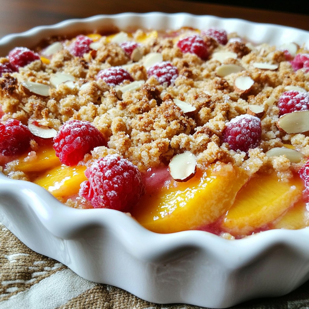 Peach Raspberry Crisp Flavorful and Simple Dessert