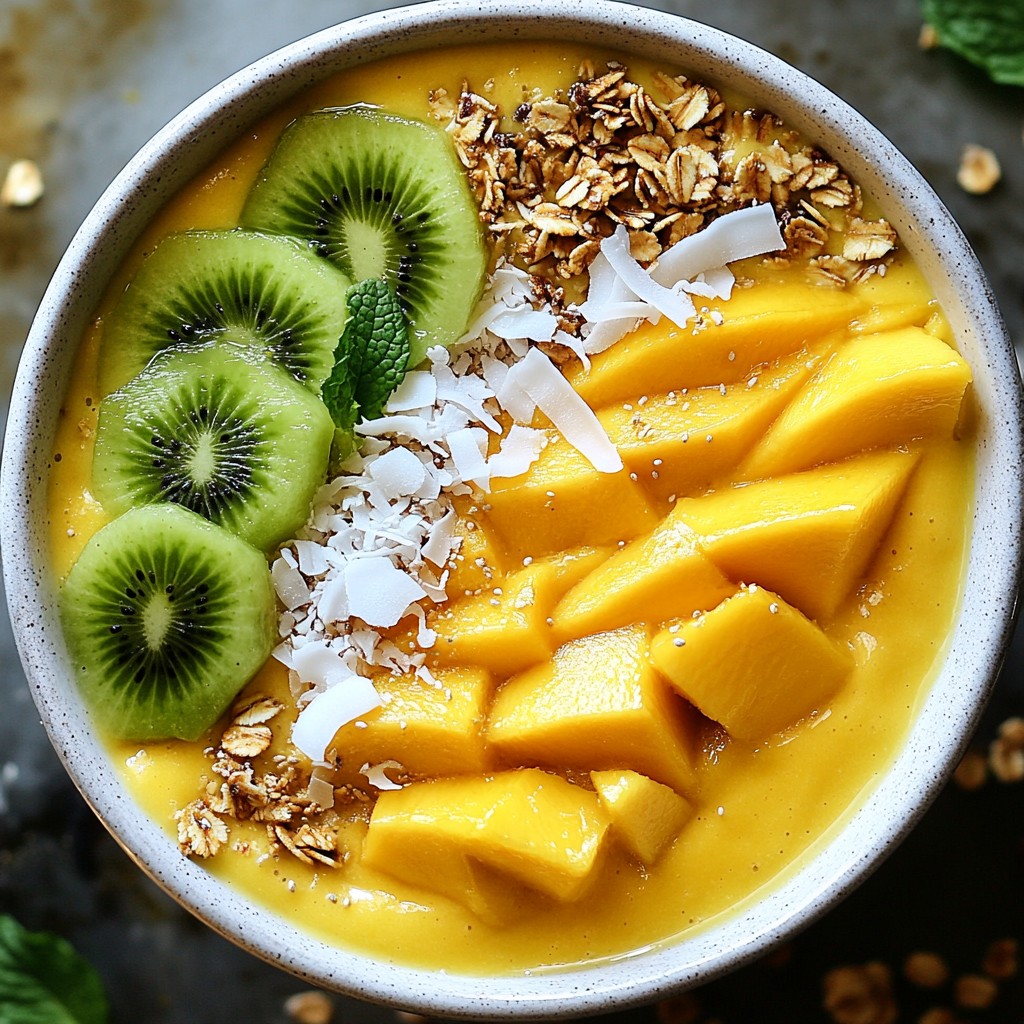 Tropical Mango Smoothie Bowl Refreshing and Delicious