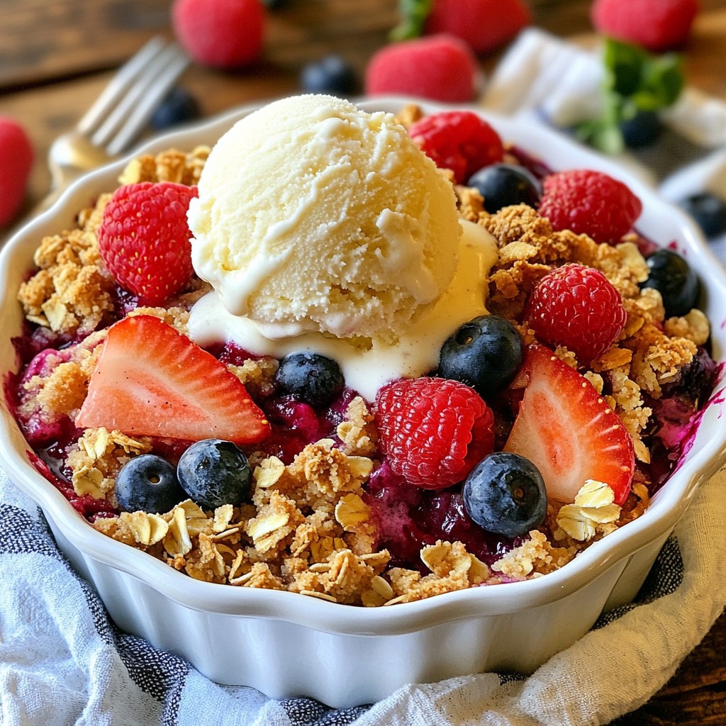 Triple Berry Crumble Delightful and Easy Recipe