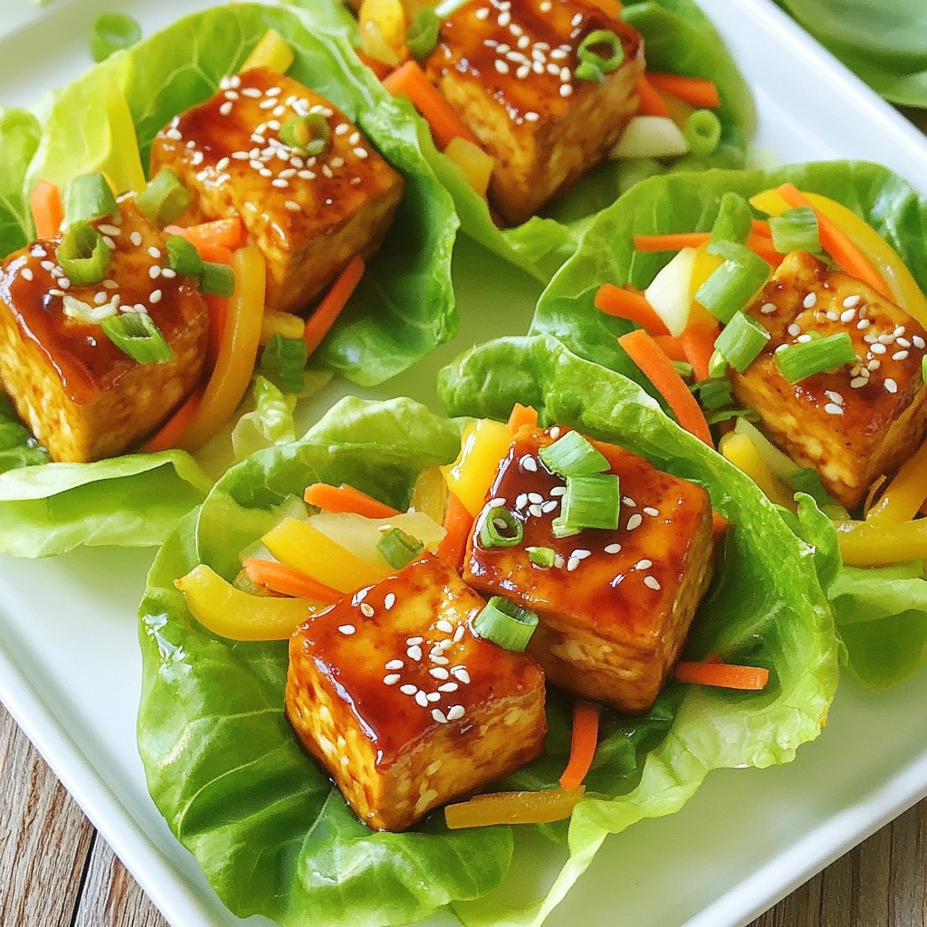Teriyaki Tofu Lettuce Wraps Flavorful and Fresh Delight