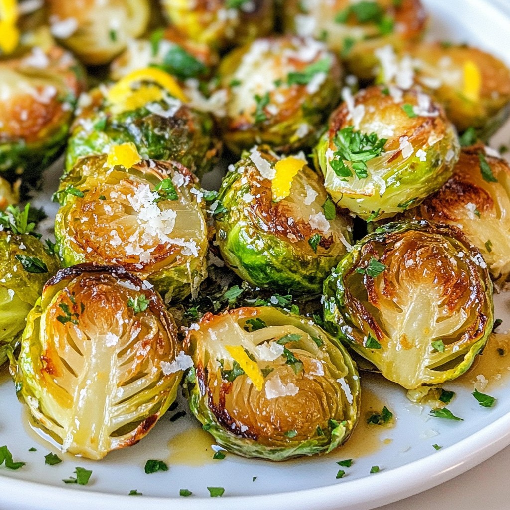 Lemon Garlic Brussels Sprouts Flavorful Side Delight