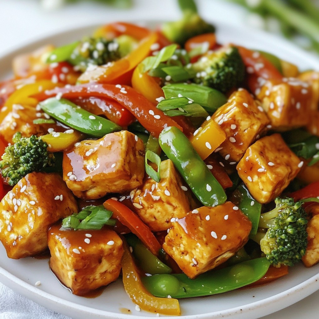 Spicy Sriracha Garlic Tofu Stir Fry Simple Delight